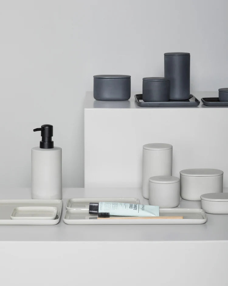 Tablett klein anthrazit aus Keramik