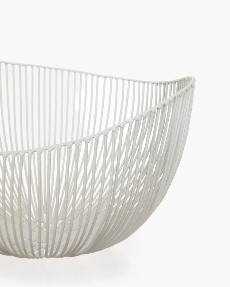 Metallkorb weiß, groß