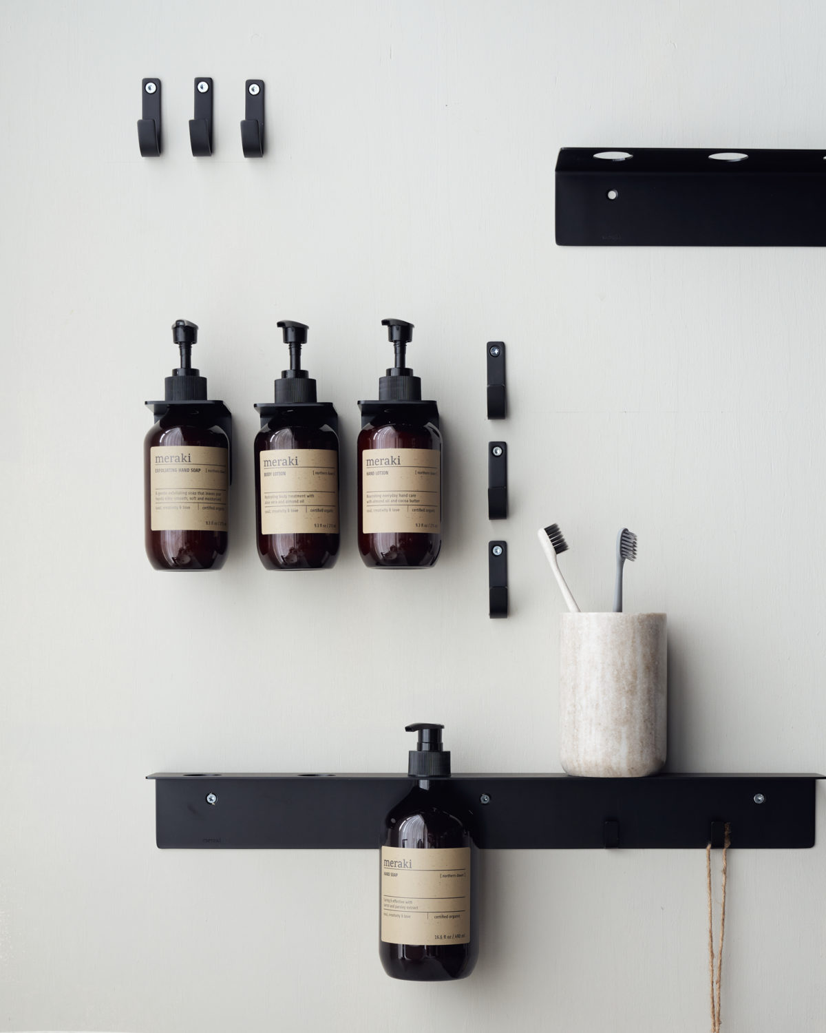 Wandhalterung, Mattschwarzes Finish