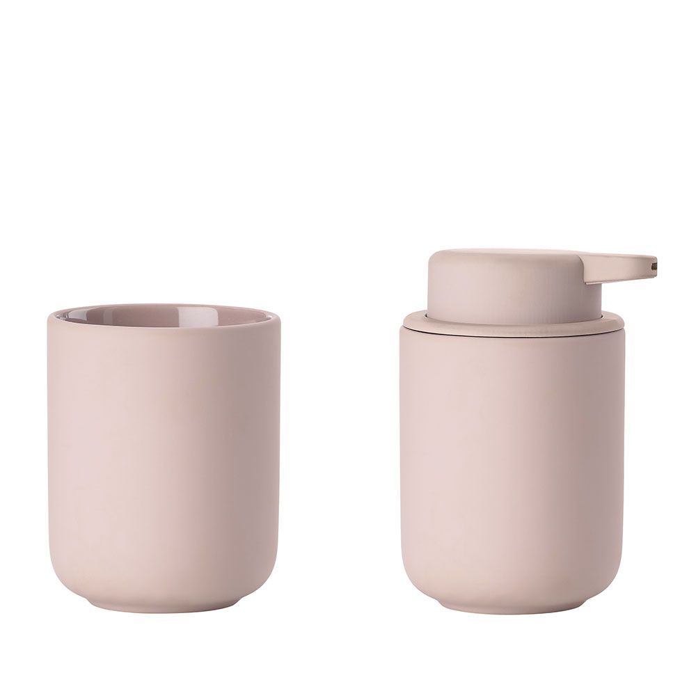 Zone Denmark Ume Zahnputzbecher und Seifenspender Nude