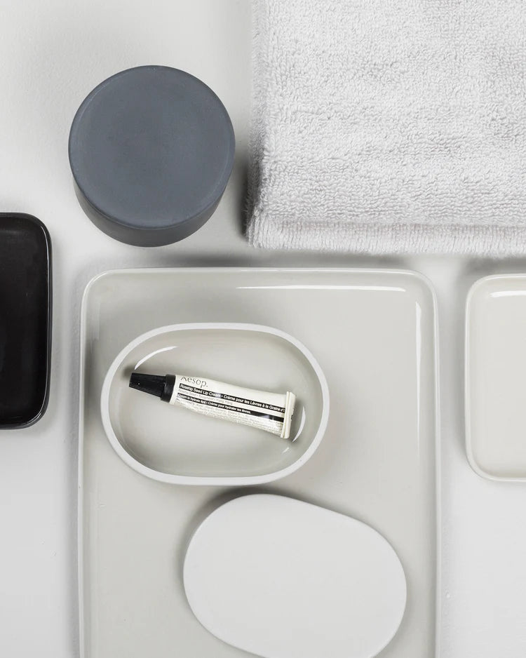 Tablett groß beige aus Keramik