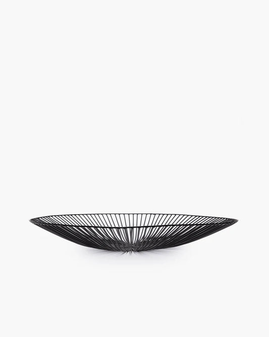 Metallkorb schwarz, flach