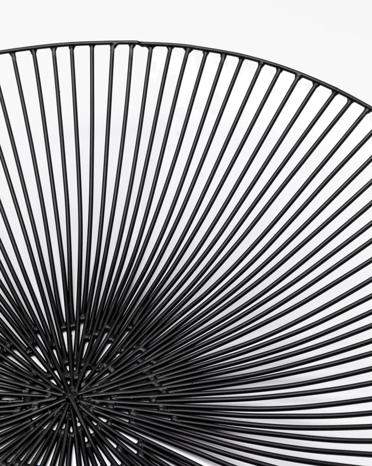 Metallkorb schwarz, flach