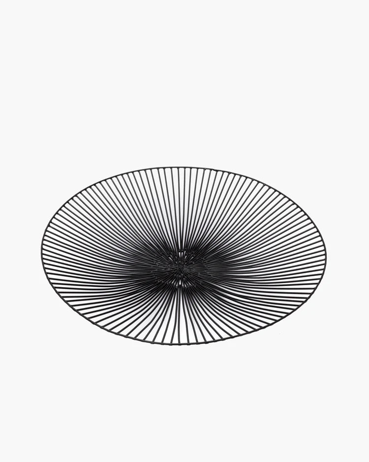 Metallkorb schwarz, flach