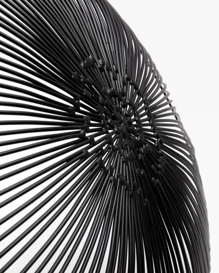 Metallkorb schwarz, flach