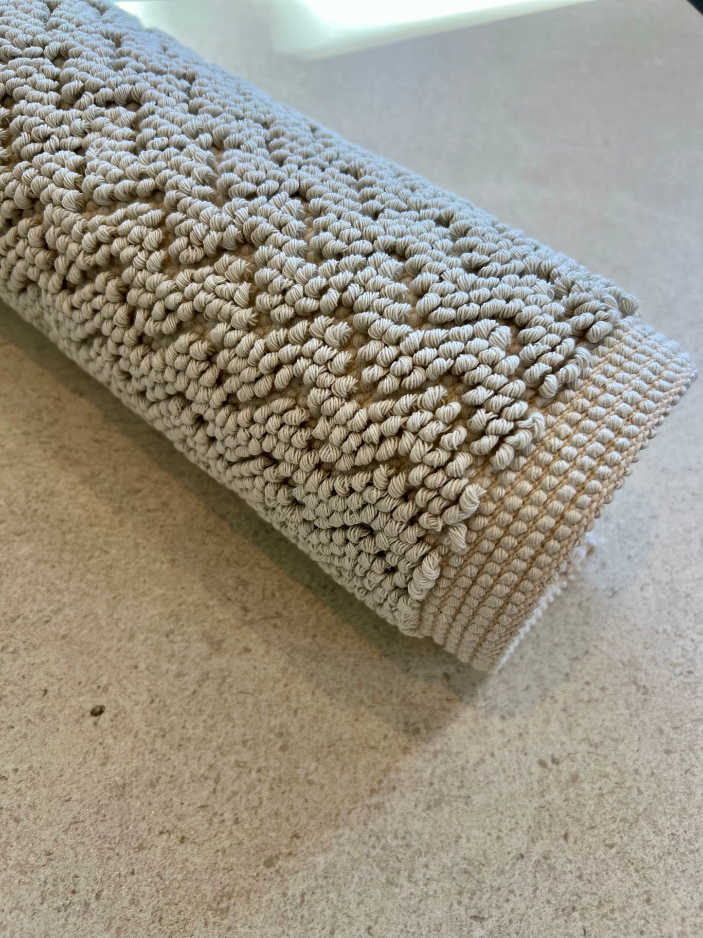 Badematte zickzack gewebt beige