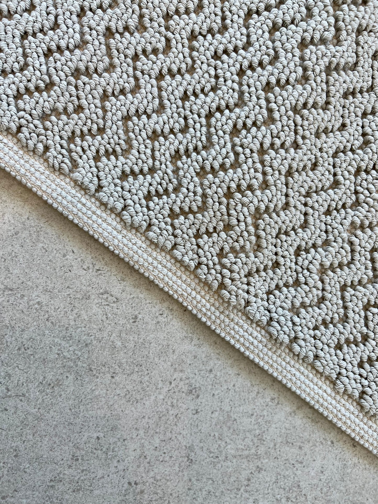 Badematte zickzack gewebt beige