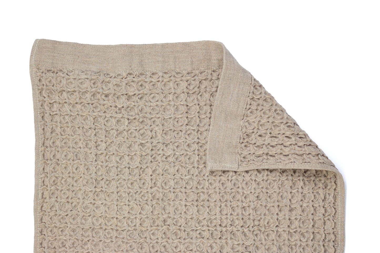Waffelhandtuch „Brera“ aus Baumwolle beige