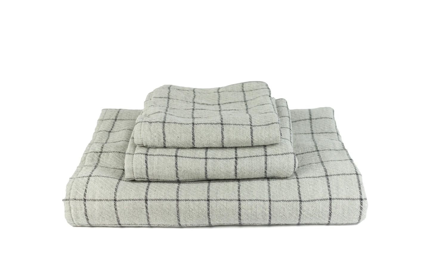 Frotteehandtuch „Graph“ aus pflanzengefärbter Bio- Baumwolle grau