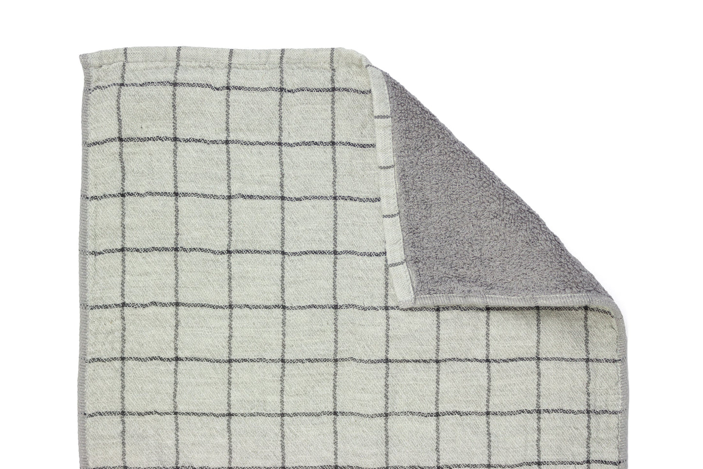 Frotteehandtuch „Graph“ aus pflanzengefärbter Bio- Baumwolle grau