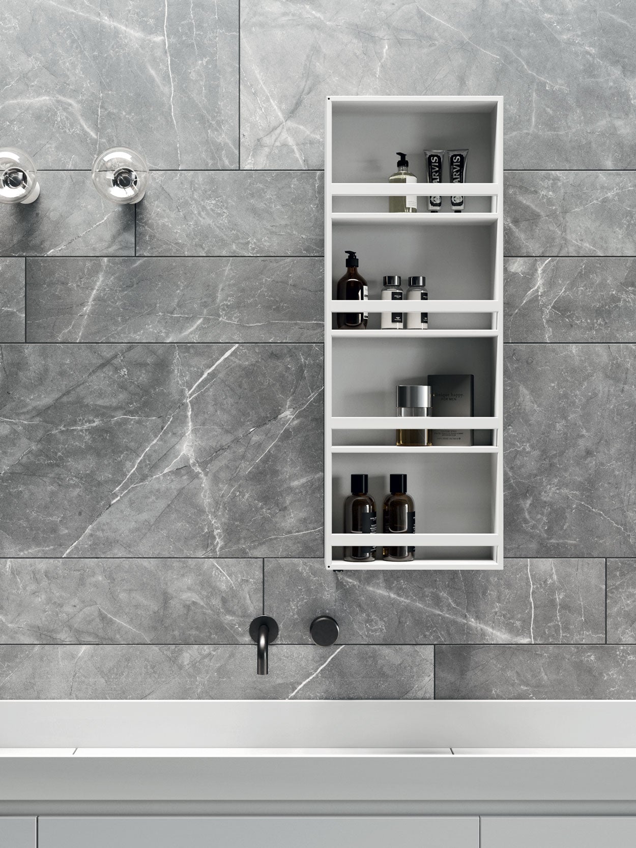 Schwenkbarer Spiegel aus Corian